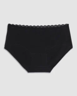 COTONELLA - TRIS SLIP MIDI ESSENTIAL NERO - GD293