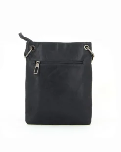 COVER COLLECTION - BORSELLO TRASVERSALE NERO CON DOPPIA TASCA DAVANTI