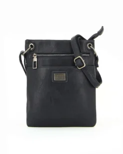 COVER COLLECTION - BORSELLO TRASVERSALE NERO CON DOPPIA TASCA DAVANTI