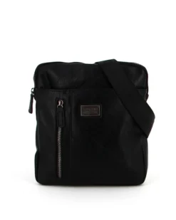 COVERI COLLECTION - Borsello nero con doppia tasca frontale
