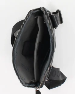 COVERI COLLECTION - Borsello nero con doppia tasca frontale