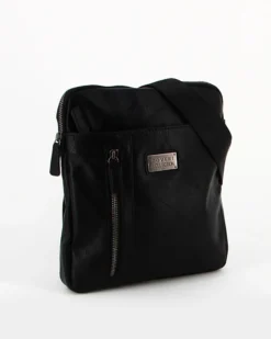 COVERI COLLECTION - Borsello nero con doppia tasca frontale