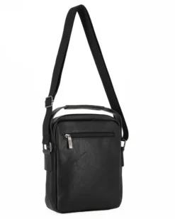 COVERI COLLECTION - Borsello nero con manico e doppia tasca frontale