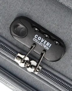 COVERI COLLECTION - TROLLEY GRIGIO IN TESSUTO CON DOPPIA TASCA FRONTALE