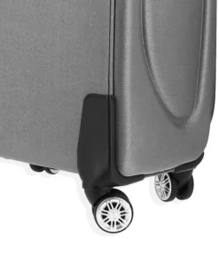 COVERI COLLECTION - TROLLEY GRIGIO IN TESSUTO CON DOPPIA TASCA FRONTALE