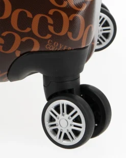 COVERI COLLECTION - TROLLEY IN ABS STAMPA LOGO CON 4 RUOTE DOPPIE
