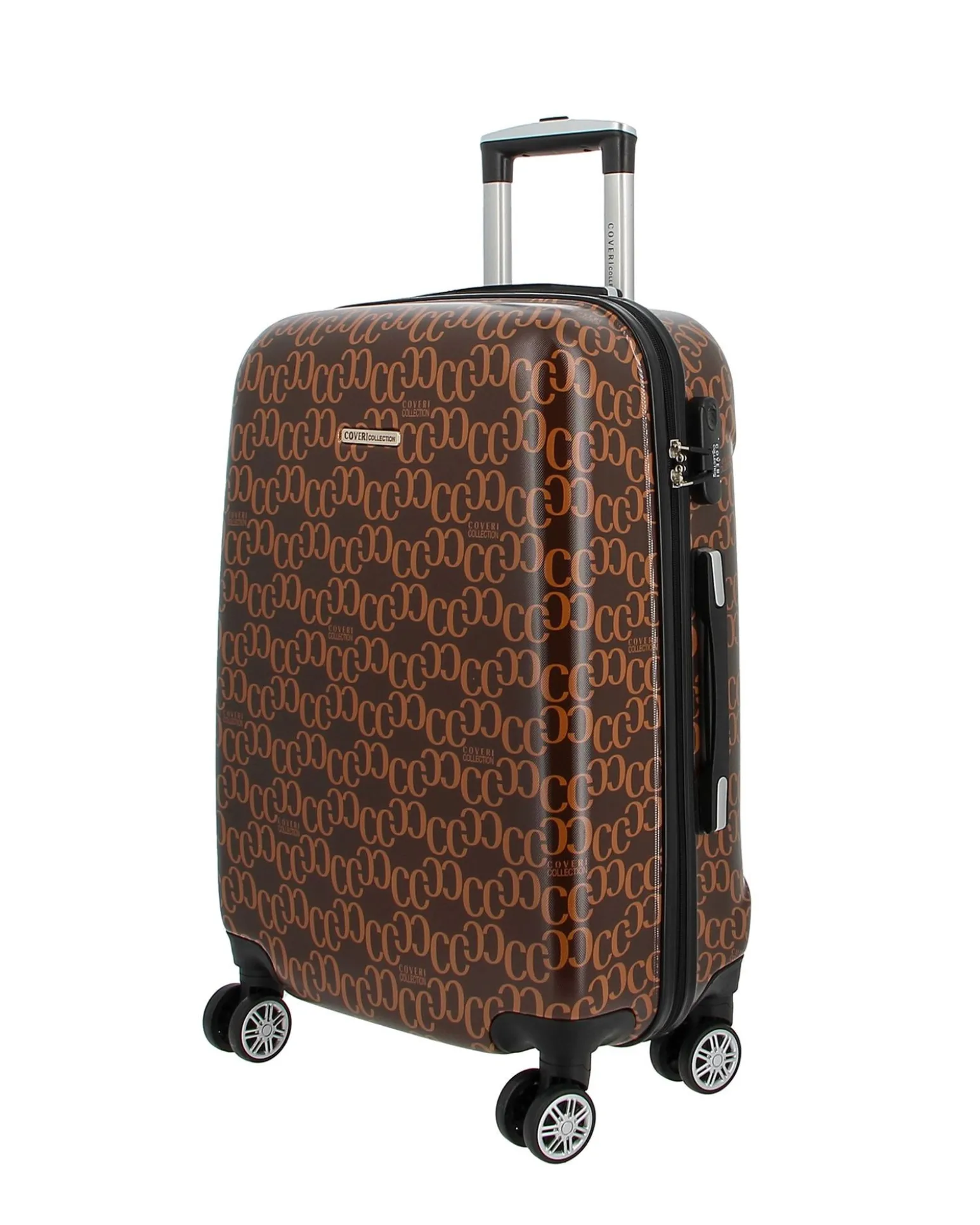 COVERI COLLECTION - TROLLEY IN ABS STAMPA LOGO CON 4 RUOTE DOPPIE