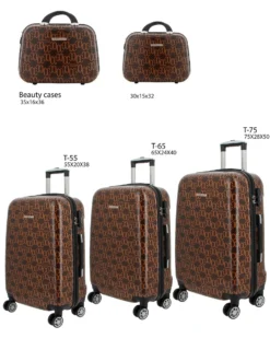 COVERI COLLECTION - TROLLEY IN ABS STAMPA LOGO CON 4 RUOTE DOPPIE