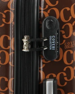 COVERI COLLECTION - TROLLEY IN ABS STAMPA LOGO CON 4 RUOTE DOPPIE
