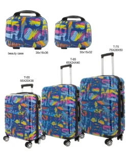 COVERI COLLECTION - Trolley in ABS stampa scritte e disegni multicolor