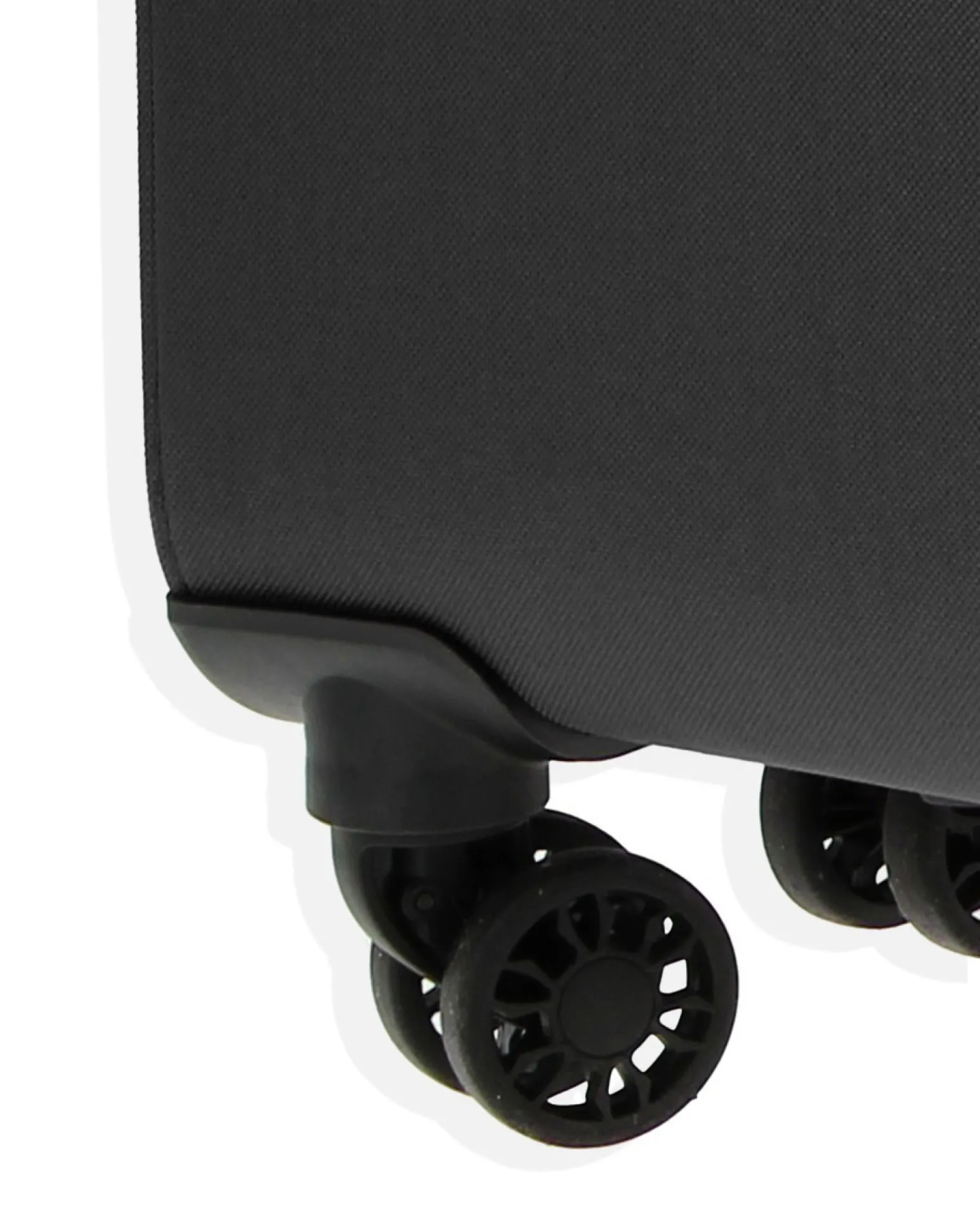 COVERI COLLECTION - TROLLEY NERO IN TESSUTO ESPANDIBILE CON DOPPIA TASCA FRONTALE