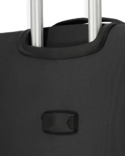 COVERI COLLECTION - TROLLEY NERO IN TESSUTO ESPANDIBILE CON DOPPIA TASCA FRONTALE