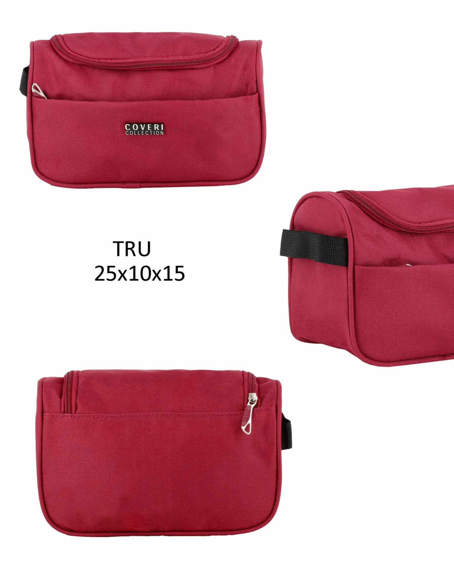 COVERI COLLECTION - TROLLEY ROSSO IN TESSUTO ESPANDIBILE CON DOPPIA TASCA FRONTALE
