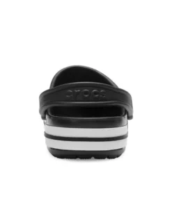 CROCS - SABOT BAYABAND CLOG NERO CON DETTAGLI BIANCHI DA UOMO, 205089
