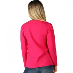 CUBA 10 - DONNA T-SHIRT FUXIA MANICA LUNGA