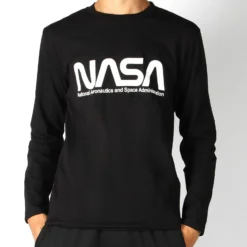 CUBA 10 - UOMO T-SHIRT NERA MANICA LUNGA
