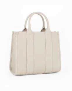 DAVID JONES - Borsa a due manici latte con tracolla removibile