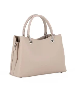 DAVID JONES - BORSA BEIGE A MANO DUE MANICI TRE SCOMPARTI E FOULARD