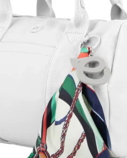 DAVID JONES - BORSA BOWLING BIANCA CON FOULARD