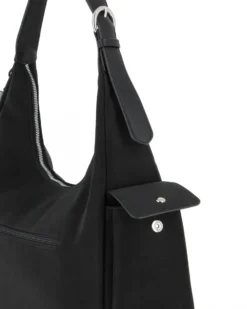 DAVID JONES - Borsa hobo a spalla nera con tasca laterale