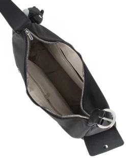 DAVID JONES - Borsa hobo a spalla nera con tasca laterale