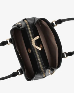 DAVID JONES - BORSA SMALL NERA A MANO DUE MANICI TRE SCOMPARTI