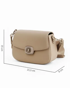 DAVID JONES - Tracollina taupe con patta e chiusura a girello