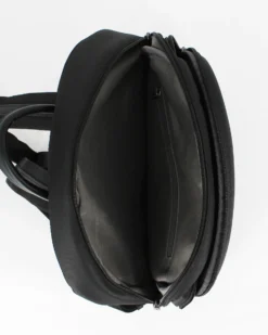 DAVID JONES - Zaino da ufficio nero con due tasche e fascia per aggancio trolley