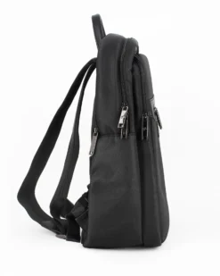 DAVID JONES - Zaino da ufficio nero con due tasche e fascia per aggancio trolley
