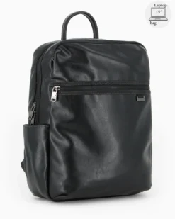 DAVID JONES - Zaino nero con doppia  tasca frontale e due taschini laterali