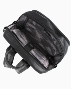 DAVID JONES - Zaino nero con doppia  tasca frontale e due taschini laterali