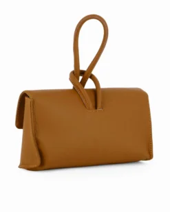 DIVAS - Borsa bracciale cuoio con catena oro VERA PELLE, MADE IN ITALY