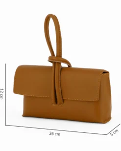 DIVAS - Borsa bracciale cuoio con catena oro VERA PELLE, MADE IN ITALY