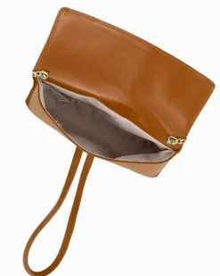 DIVAS - Borsa bracciale cuoio con catena oro VERA PELLE, MADE IN ITALY