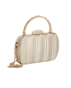 DIVAS - Borsa da sera oro con manico