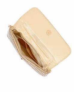 DIVAS - Borsa da sera oro tutta strass