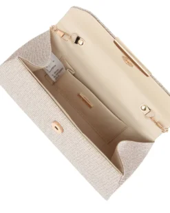 DIVAS - Borsa pochette oro rosa in lurex per cerimonia