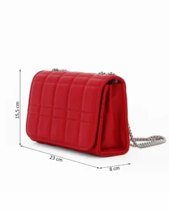 DIVAS - Borsa rossa da donna  con patta