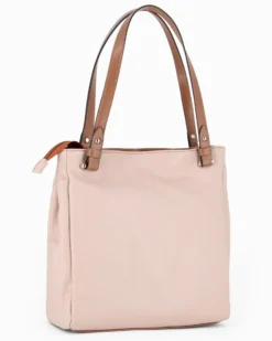 DIVAS - Borsa shopping carne tre scomparti VERA PELLE - MADE IN ITALY