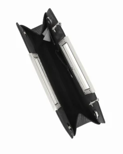DIVAS - Clutch rettangolare nera in lurex