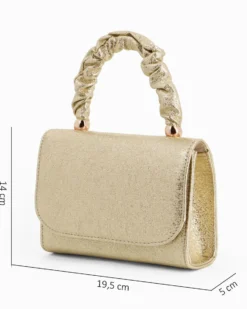 DIVAS - Minibag oro con manico arricciato