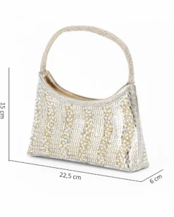 DIVAS - Minibag oro in strass, catenina removibile