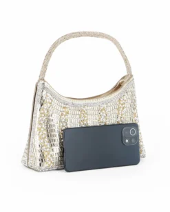 DIVAS - Minibag oro in strass, catenina removibile