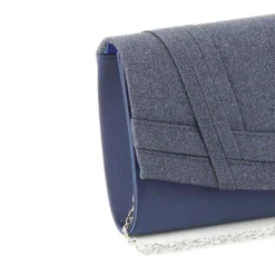 DIVAS- Pochette effetto metallizzato con patta glitterata