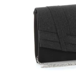 DIVAS- Pochette effetto metallizzato con patta glitterata