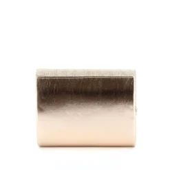 DIVAS- Pochette effetto metallizzato con patta lurex e strass
