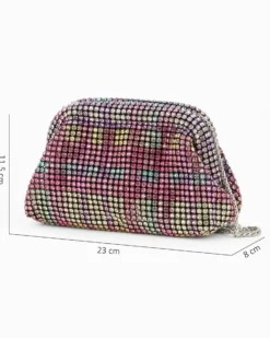 DIVAS - Pochette multicolor di strass