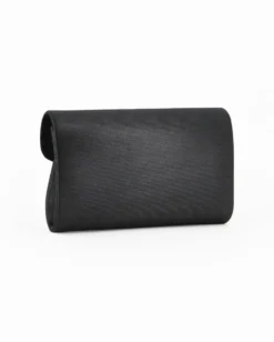 DIVAS - Pochette nera  in luex con patta, tracolla removibile