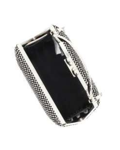 DIVAS - Pochette nera tutta strass con un manico