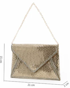 DIVAS - Pochette oro con strass